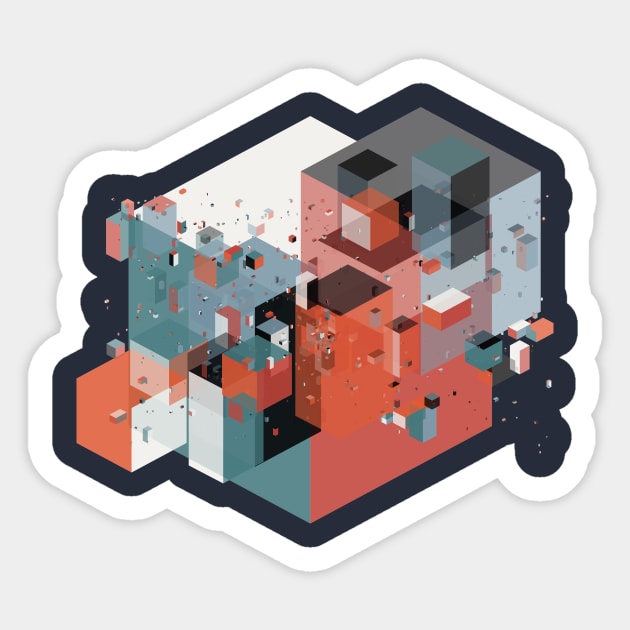 Cubic Sticker by Aeoll